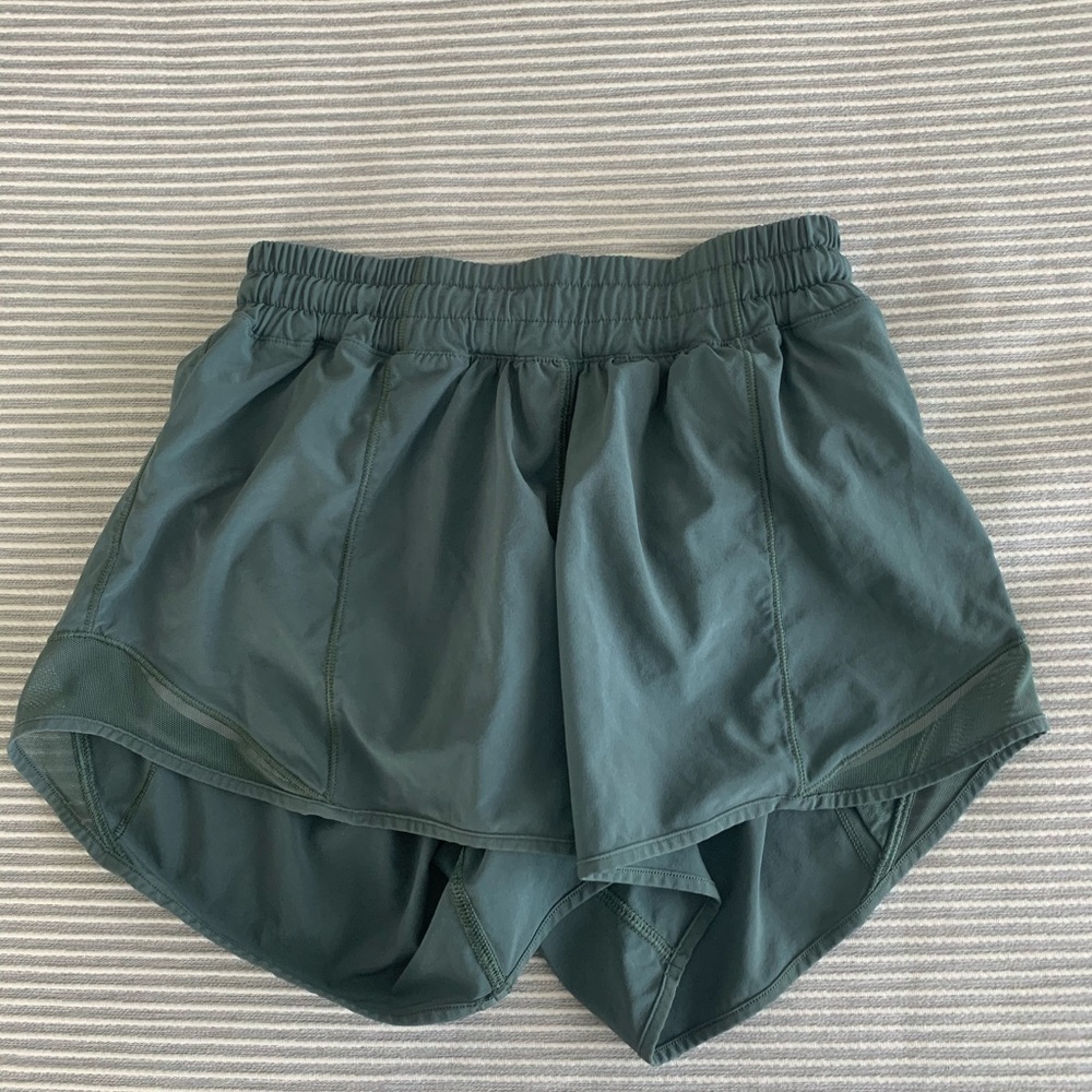 Green lululemon tracker shorts